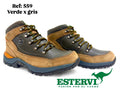 Bota 559 Cuero Verde x gris