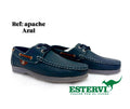 Mocasín Apache Cuero Azul