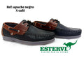 Mocasín Apache Cuero Negro x miel