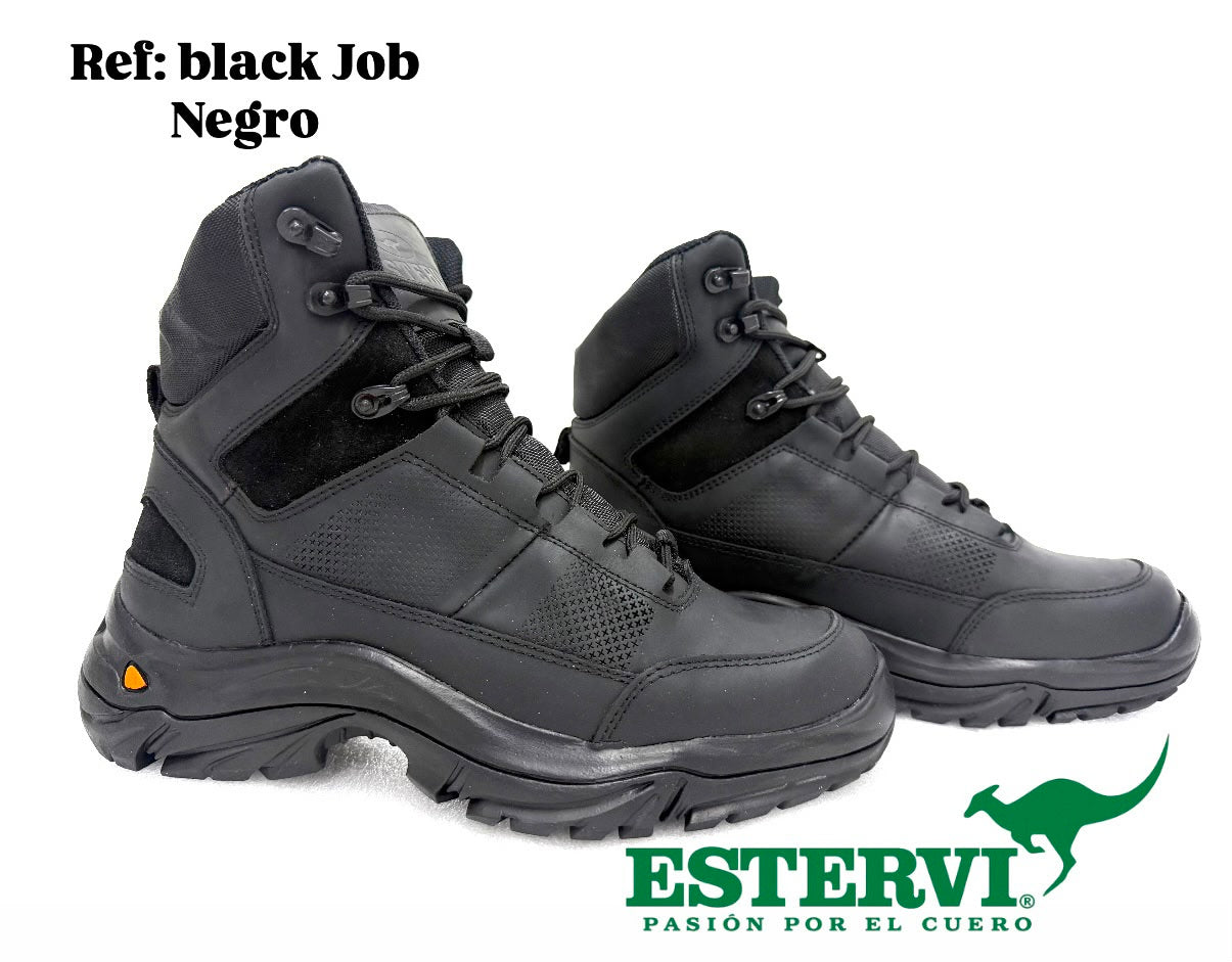 Bota Black job Cuero Negro