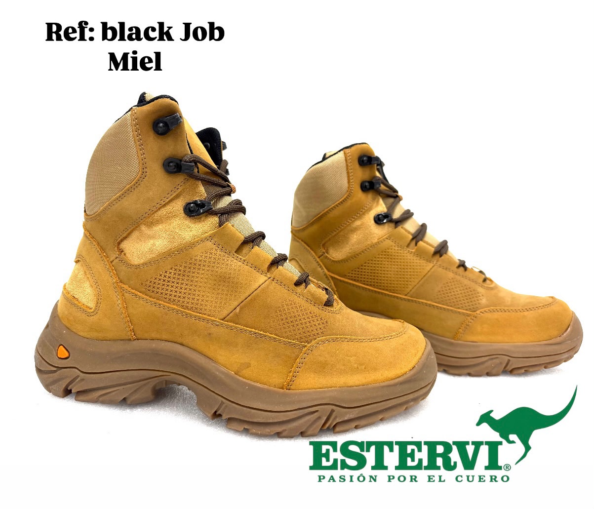 Bota Black job Cuero Miel