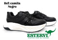 Tenis Camila Cuero Negro
