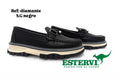 Mocasín Diamante Cuero Negro S.G