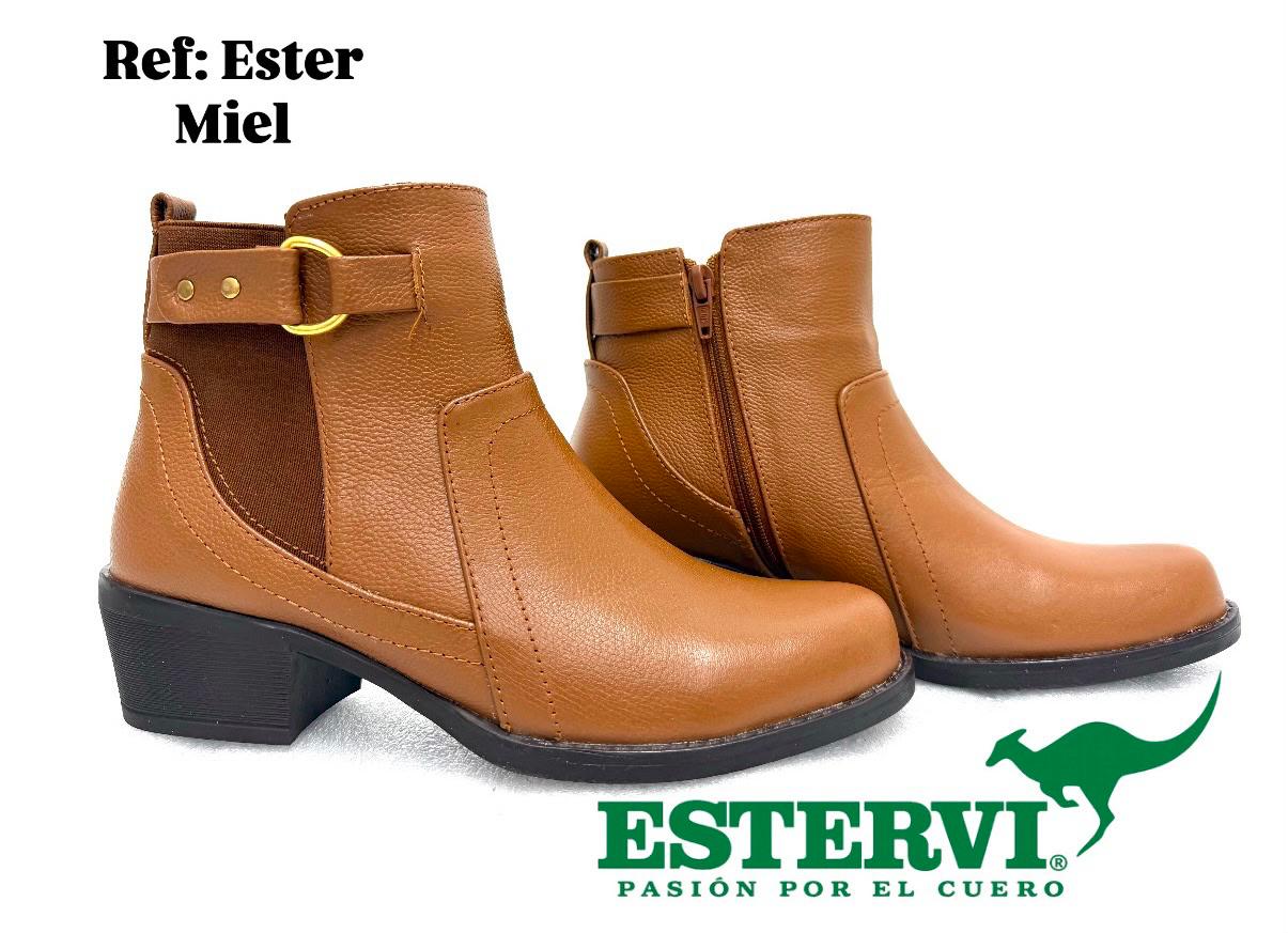 Botín Ester Cuero Miel