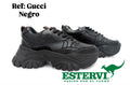 Tenis Gucci Cuero Negro