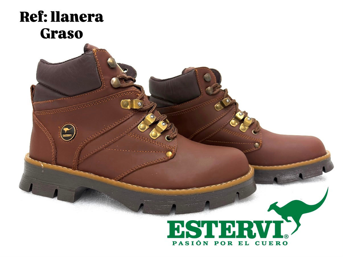 Bota Llanera Cuero Graso