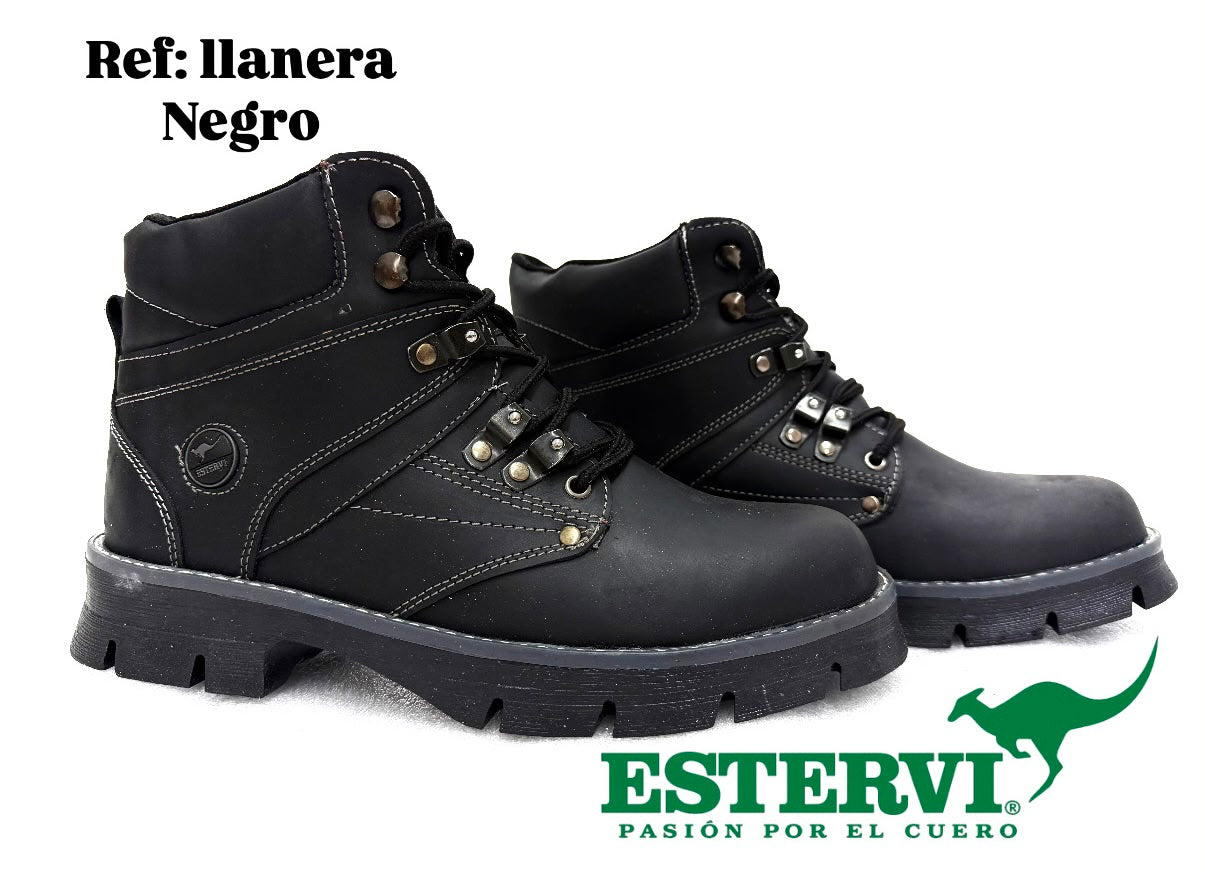 Bota Llanera Cuero Negro
