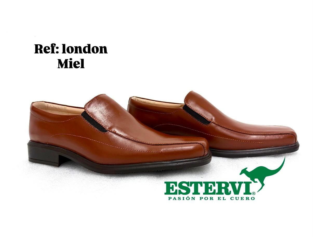 Zapato Mocasín London Cuero Miel
