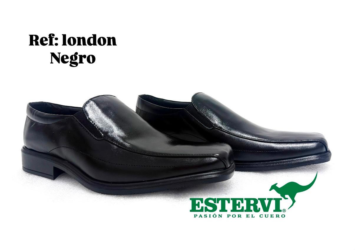 Zapato Mocasín London Cuero Negro