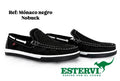 Mocasín Monaco Cuero Negro nobuk