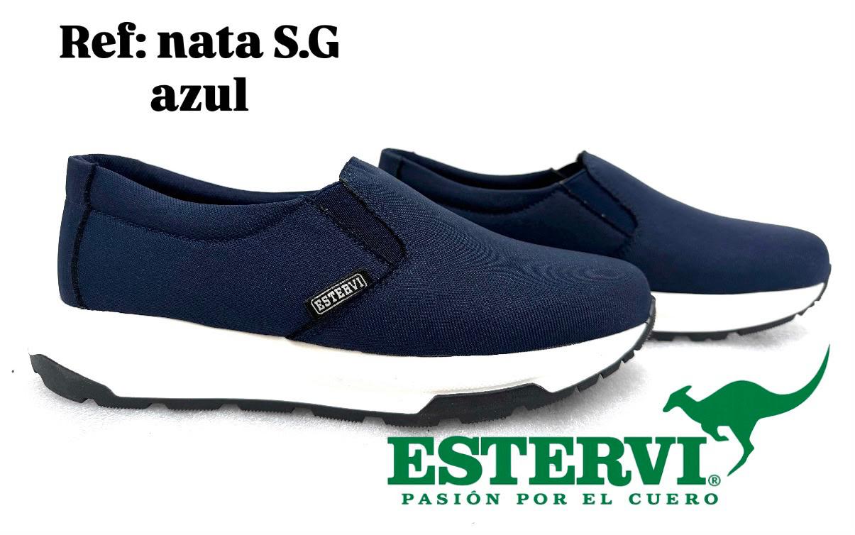 Tenis Nata S.G. Cuero Azul