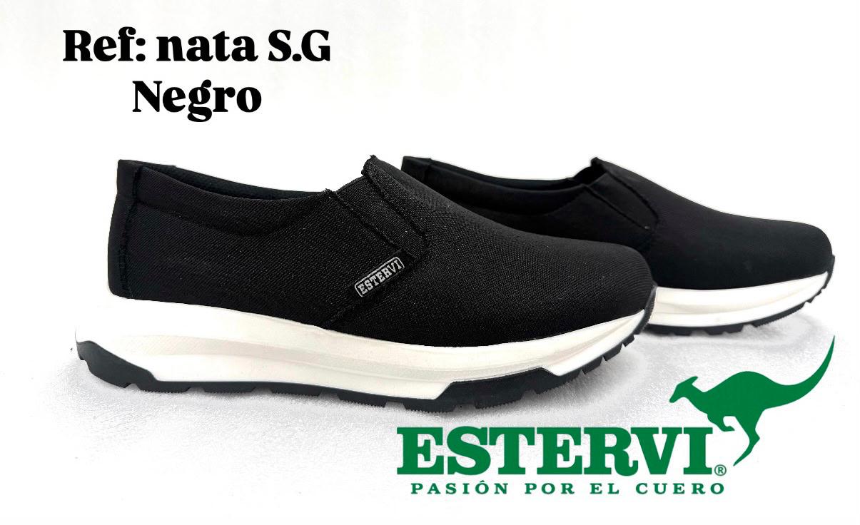 Tenis Nata S.G. Cuero Negro
