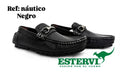 Mocasín Náutico Cuero Negro
