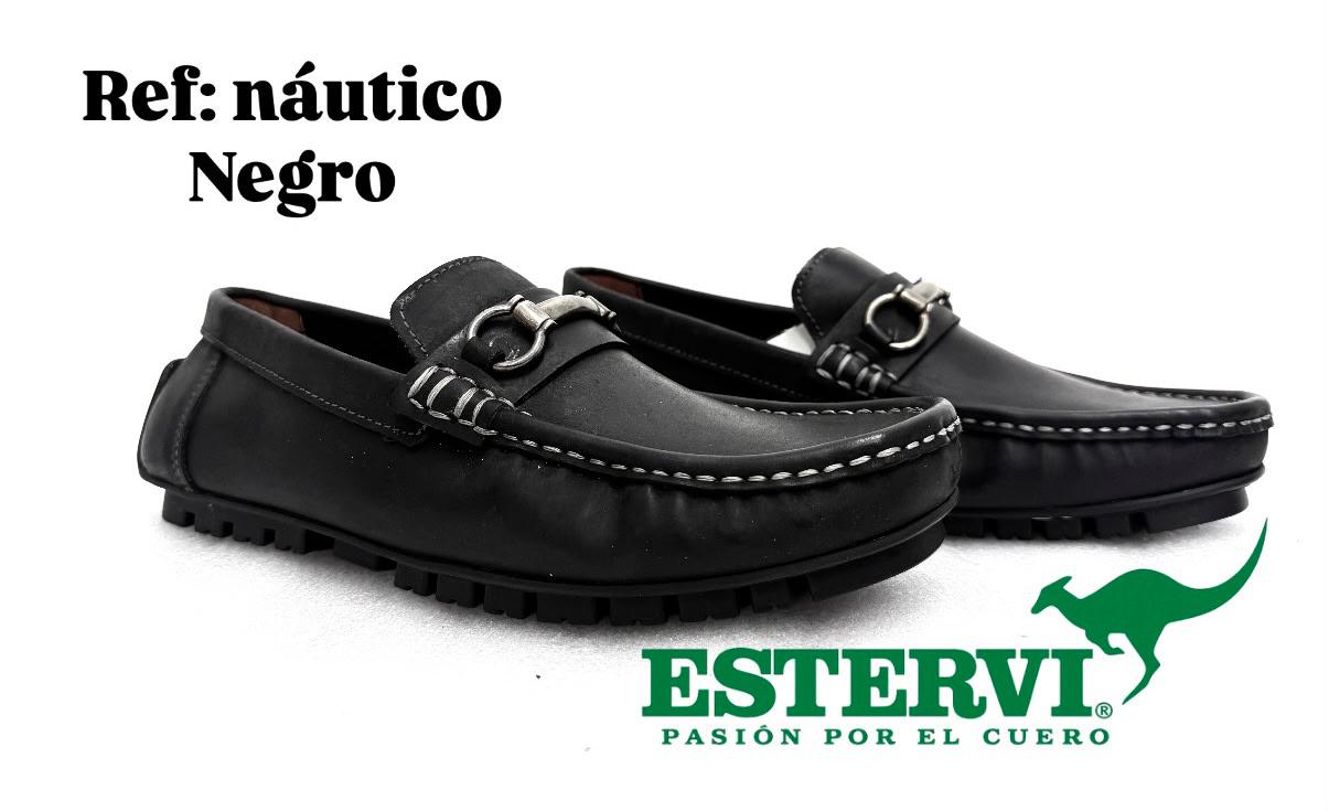 Mocasín Náutico Cuero Negro