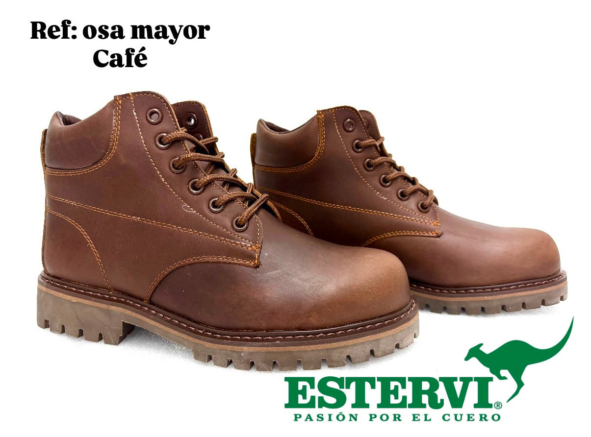 Bota Osa mayor Cuero Café graso