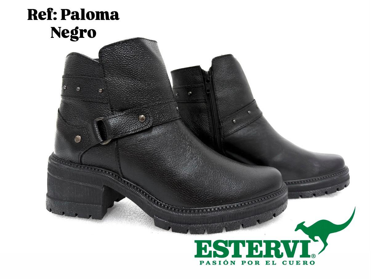 Botín Paloma Cuero Negro