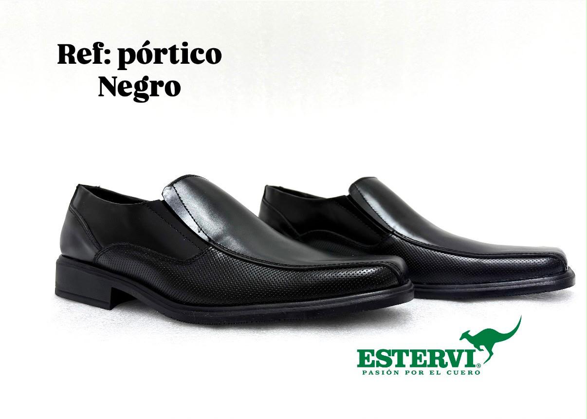 Zapato Mocasín Pórtico Cuero Negro