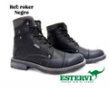 Bota Roker Cuero Negro graso