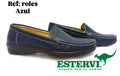 Mocasín Roles Cuero Azul