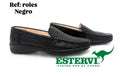 Mocasín Roles Cuero Negro