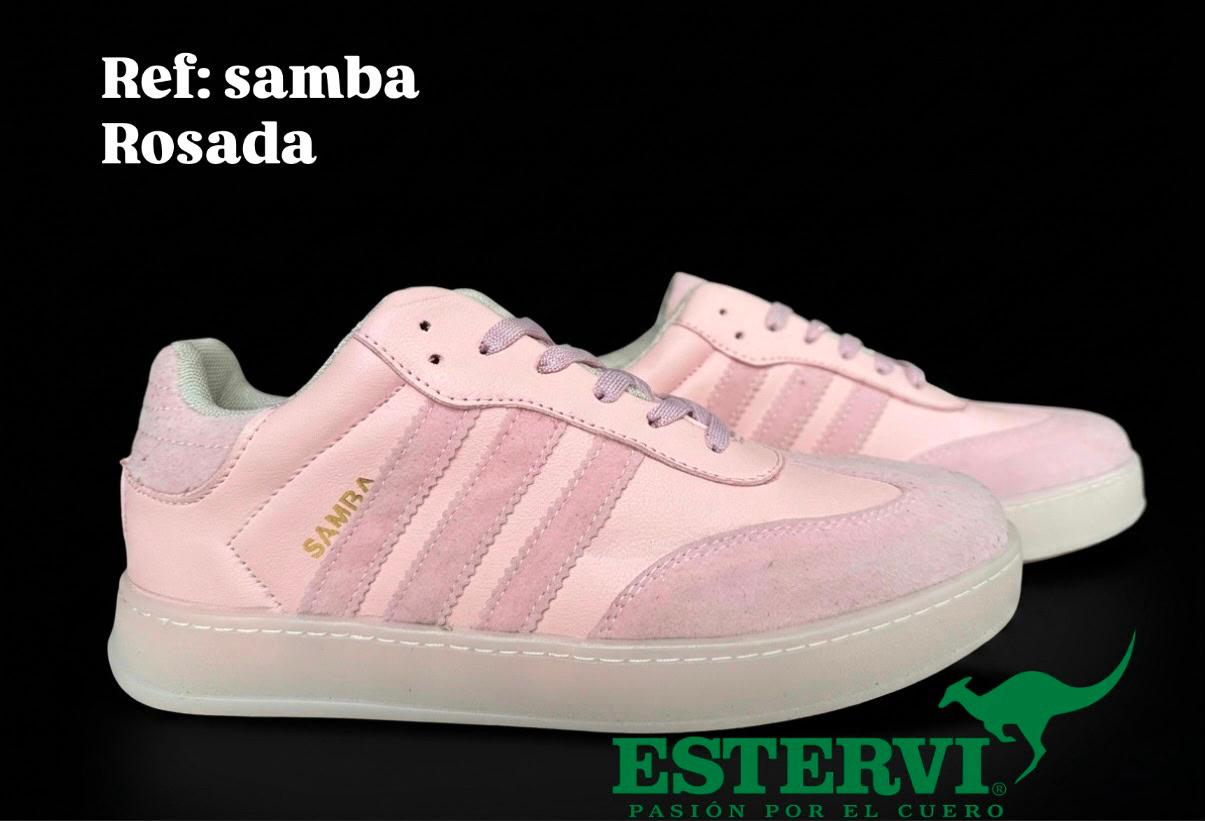Tenis Samba Cuero Rosada
