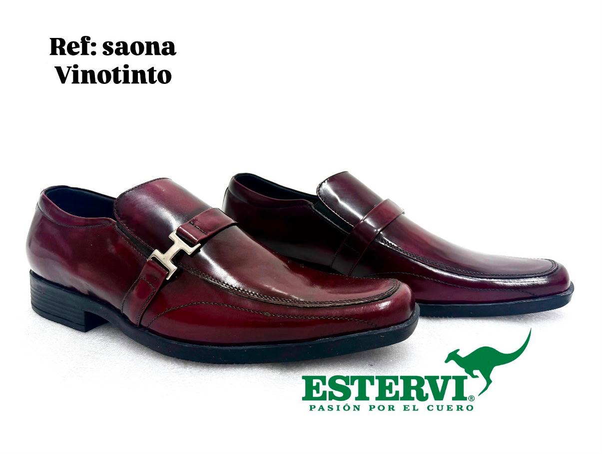 Zapato Mocasín Saona Cuero Vinotinto