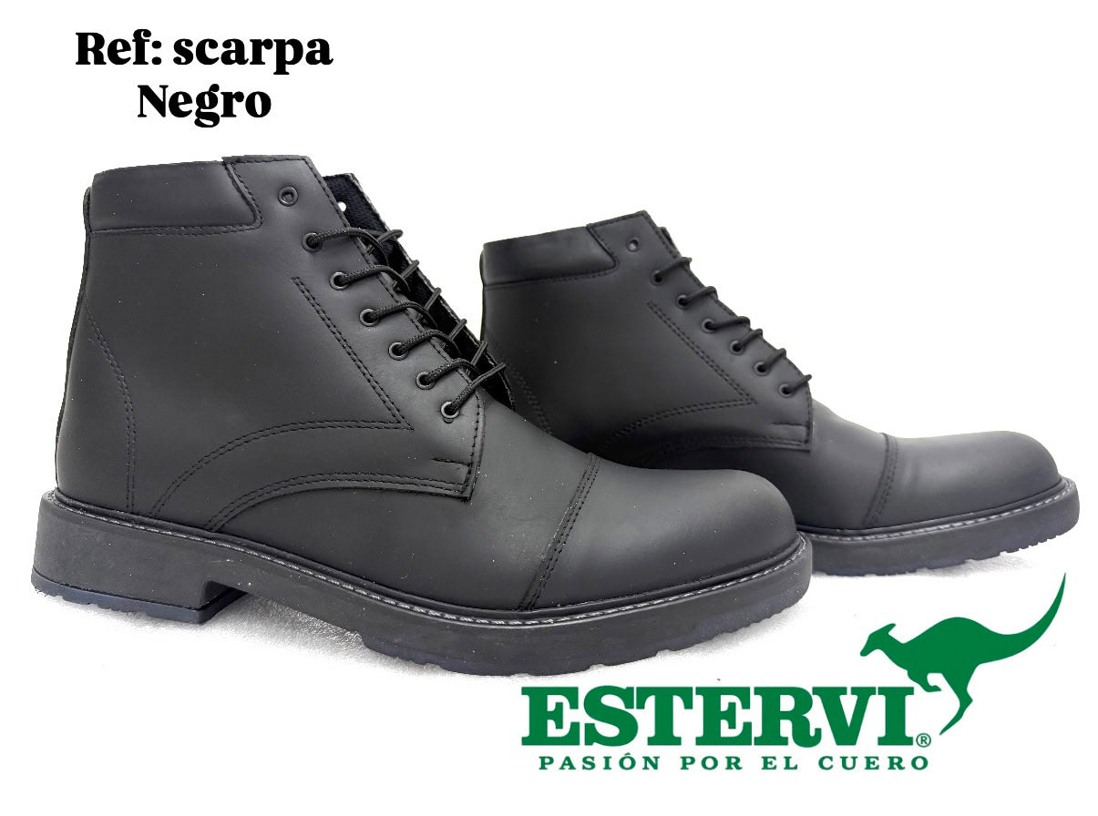 Bota Scarpa Cuero Negro