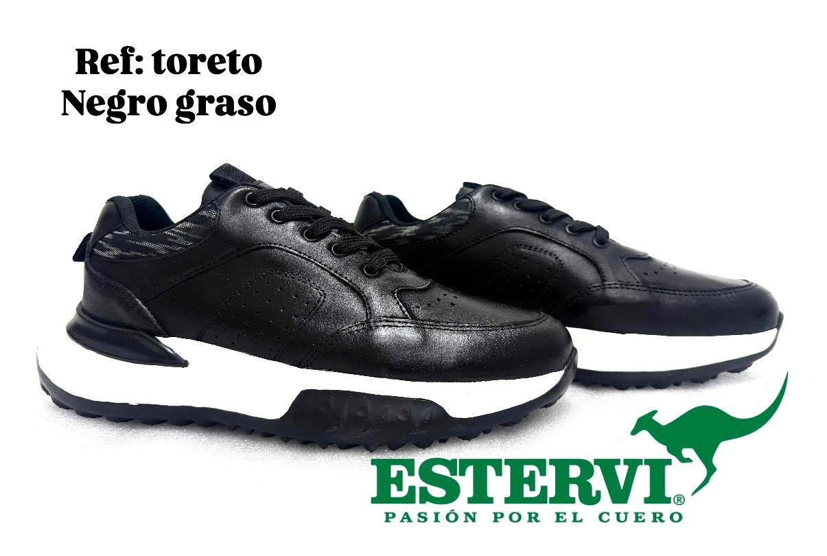Sport Toreto Cuero Negro S.blanca