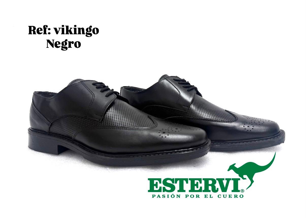 Zapato Vikingo Cuero Negro