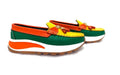 Mocasin Diamante Cuero Tricolor
